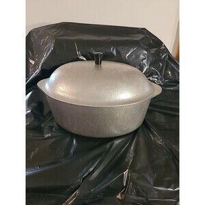 Vintage Club Aluminum Hammercraft Cookware 6 Qt Oval Roaster Dutch Oven